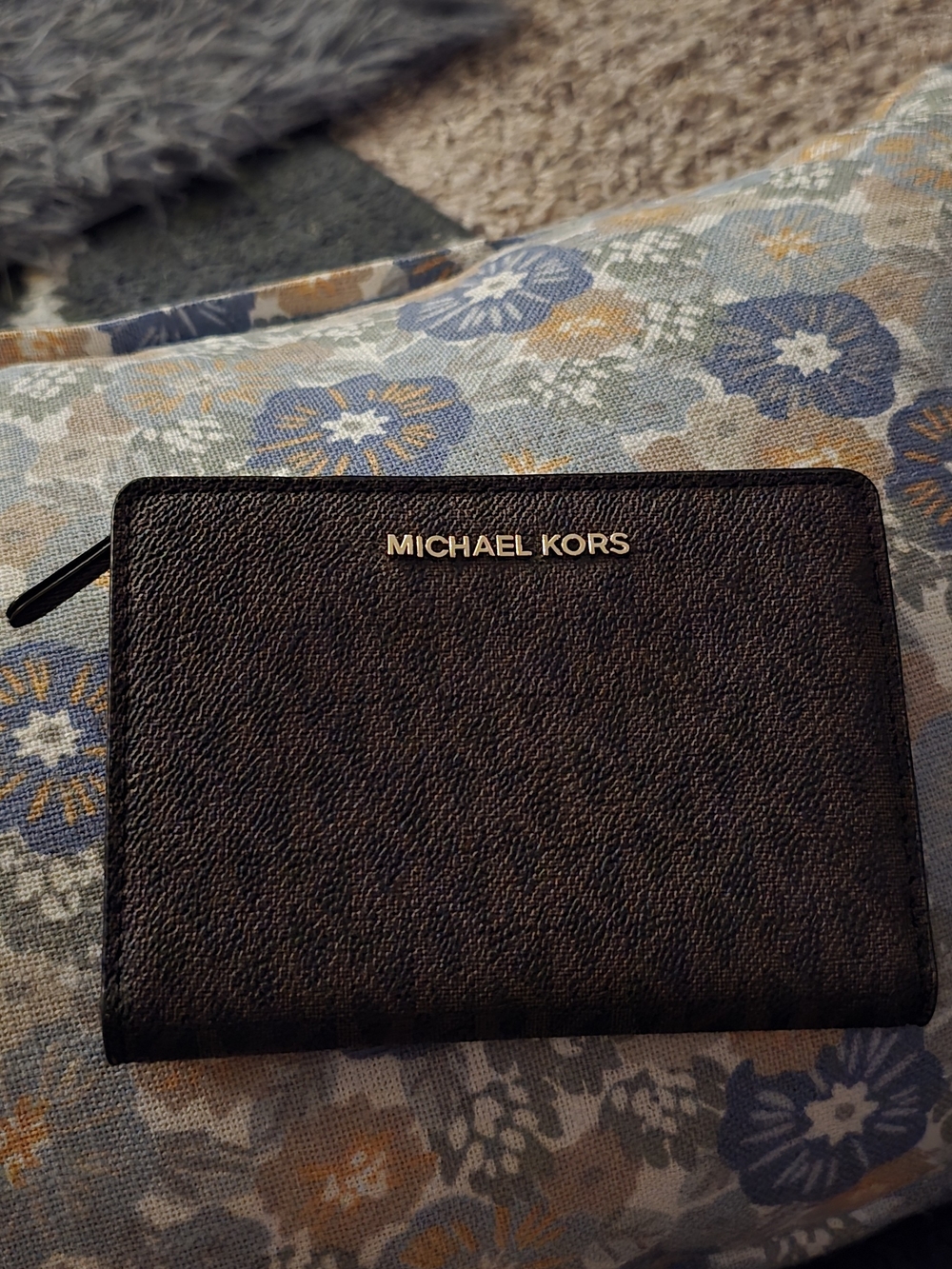 Michael Kors Signature Folding Wallet Cardholder Brown & Burgundy